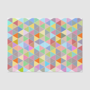 Modern colourful geometric pattern decoupage craft tissue paper