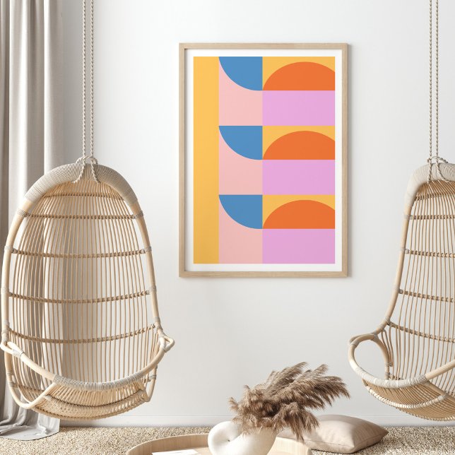 Modern Colourful Geometric Shapes Pattern Poster (Creator Uploaded)