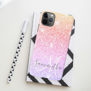 Modern Colourful Glitter Sparkles Personalised Nam iPhone 11Pro Max Case