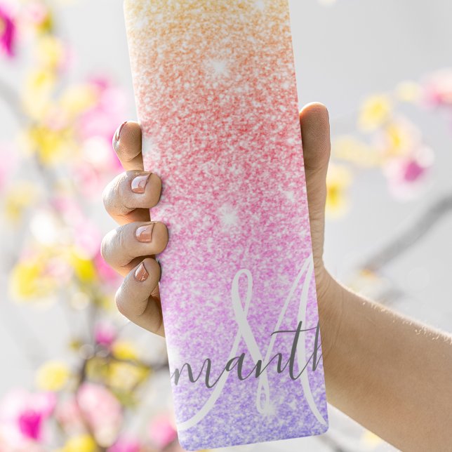 Modern Colourful Glitter Sparkles Personalised Nam Thermal Tumbler (Creator Uploaded)