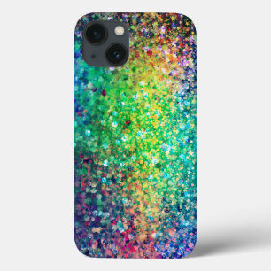 Modern Colourful Glitter Texture Print GR1 iPhone 13 Case