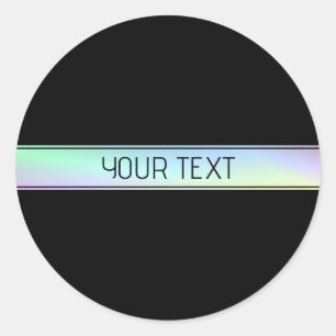 Modern Colourful Gradient & Editable Text Classic Round Sticker