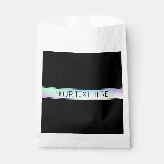 Modern Colourful Gradient & Editable Text Favour Bags (Front)