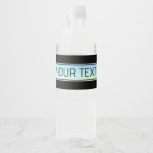 Modern Colourful Gradient & Editable Text Water Bottle Label