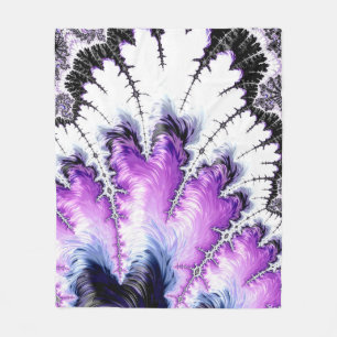 Modern Colourful Gradient Fractal Art Fleece Blanket