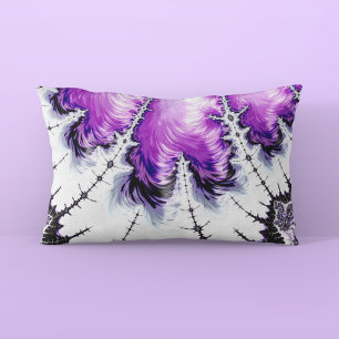Modern Colourful Gradient Fractal Art Lumbar Cushion