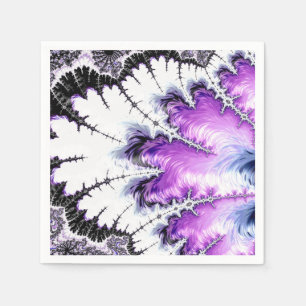 Modern Colourful Gradient Fractal Art Napkin