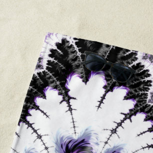 Modern Colourful Gradient Fractal Beach Towel