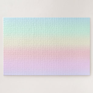 Modern colourful gradient Watercolor Rainbow Jigsaw Puzzle