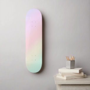 Modern colourful gradient Watercolor Rainbow Skateboard