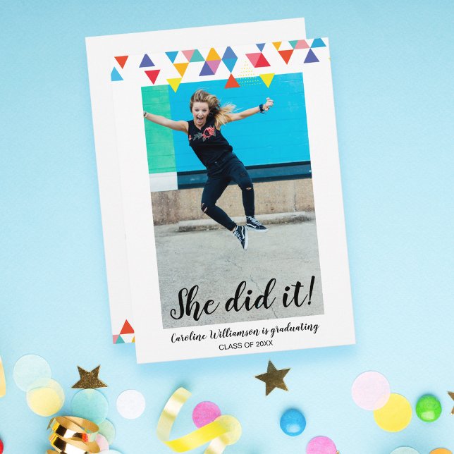 Modern Colourful Graduation Photo Party Invitation (Creator Uploaded)