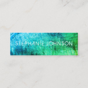 Modern Colourful Grunge and text Mini Business Card