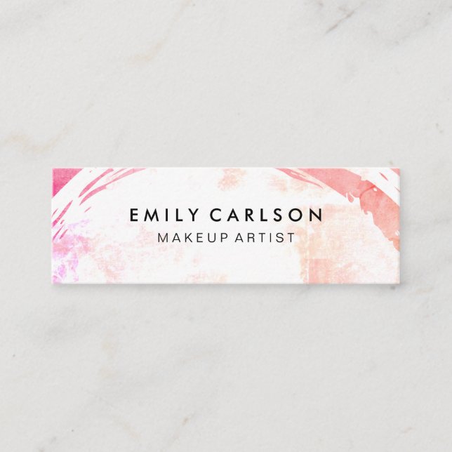 Modern Colourful Grunge Mini Business Card (Front)