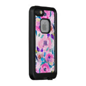 Modern Colourful Hand Drawn Flowers Collage LifeProof iPhone Case (Back/Right)