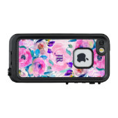 Modern Colourful Hand Drawn Flowers Collage LifeProof iPhone Case (Back Horizontal)