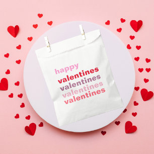 Modern Colourful Happy Valentines Gift Favour Bags