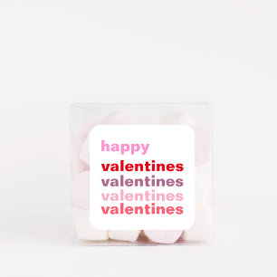 Modern Colourful Happy Valentines Gift Square Sticker