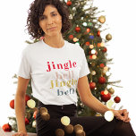 Modern Colourful Jingle Bell Jingle Bell T-Shirt<br><div class="desc">Introducing our Modern Colourful Jingle Bell Jingle Bell product,  exclusively available on Zazzle! 
Make your holidays extra special with these joyful and stylish jingle bells from Zazzle. Order now and get ready to ring in the season with a splash of colour and a whole lot of fun!</div>