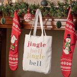 Modern Colourful Jingle Bell Jingle Bell Tote Bag<br><div class="desc">Introducing our Modern Colourful Jingle Bell Jingle Bell product,  exclusively available on Zazzle! 
Make your holidays extra special with these joyful and stylish jingle bells from Zazzle. Order now and get ready to ring in the season with a splash of colour and a whole lot of fun!</div>