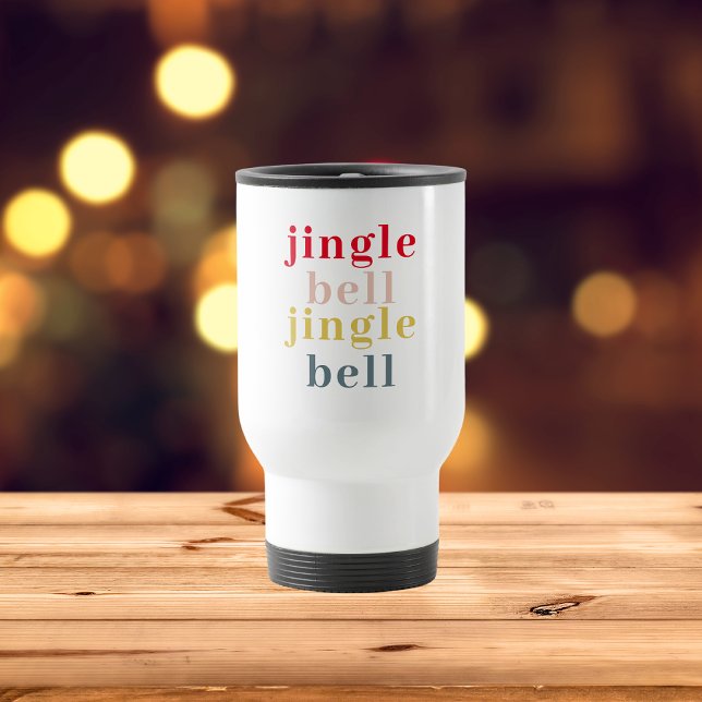 Modern Colourful Jingle Bell Jingle Bell Travel Mug (Creator Uploaded)