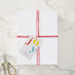 Modern Colourful Joy | Holiday Gift Tags<br><div class="desc">These fun holiday gift tags feature a colourful "joy" greeting over a white background. This design coordinates with our Modern Colourful Joy holiday photo cards. Holiday gift tags are a wonderful way to dress up your holiday gifts boxes! See more from this collection below... </div>