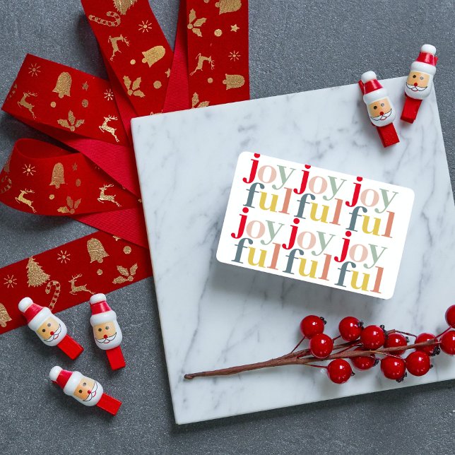 Modern Colourful Joyful Christmas Holiday Gift Business Card (Creator Uploaded)