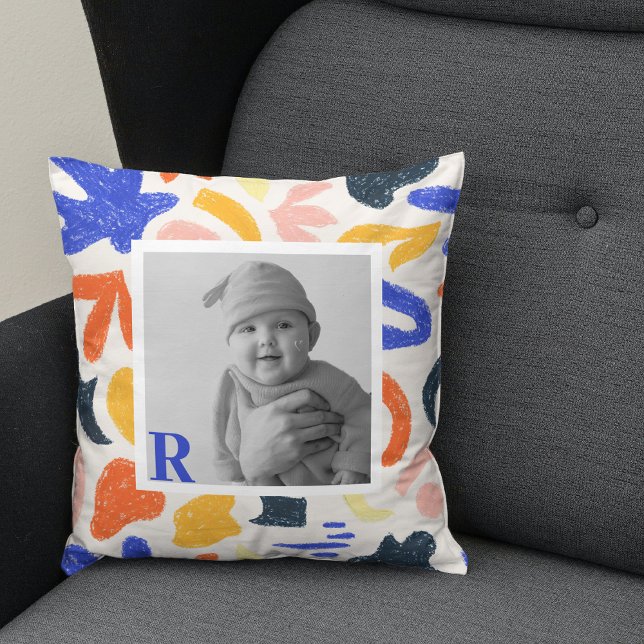 Modern Colourful Kids Photo Cushion (Creator Uploaded)