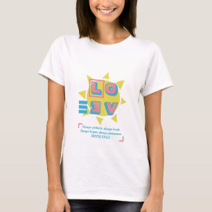 Modern Colourful LOVE NEVER FAILS 1 Cor 13 T-Shirt