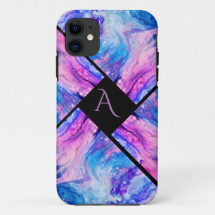 Modern Colourful Marble Monogram Case-Mate iPhone Case