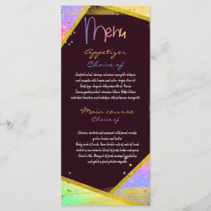 Modern Colourful Menu Card