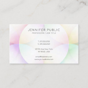 Modern Colourful Minimalist Elegant Trendy Templat Business Card