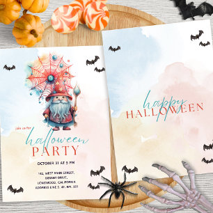 Modern Colourful Pastel Blue Wizard Halloween Part Invitation