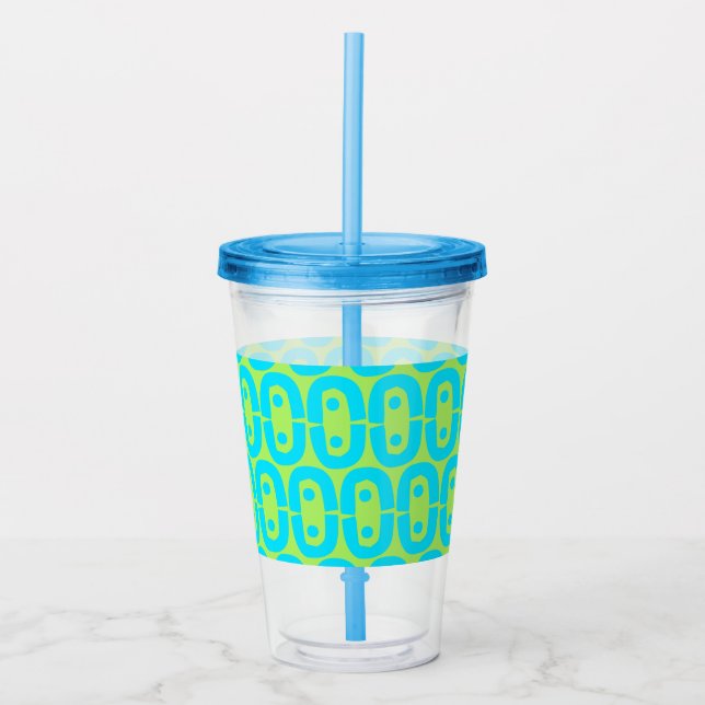 modern colourful pattern acrylic tumbler (Front)