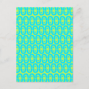 modern colourful pattern announcement postcard