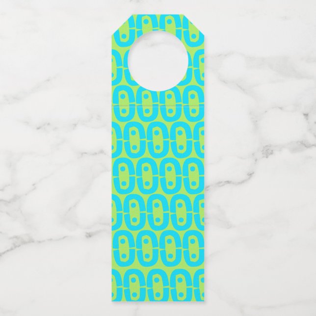 modern colourful pattern bottle tag (Front)