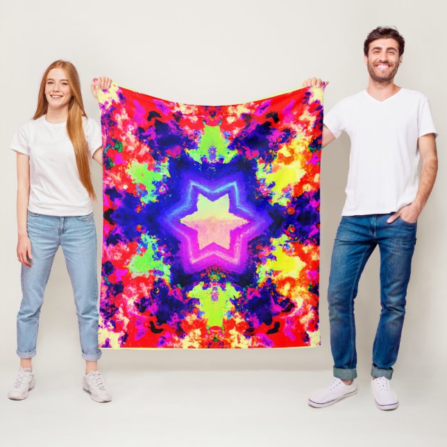 Modern Colourful Pattern Design Fleece Blanket (In Situ)