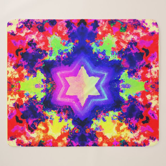 Modern Colourful Pattern Design Sherpa Blanket (Front (Horizontal))
