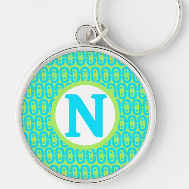 modern colourful pattern key ring (Front)