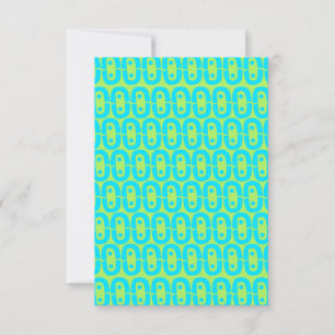 modern colourful pattern RSVP card