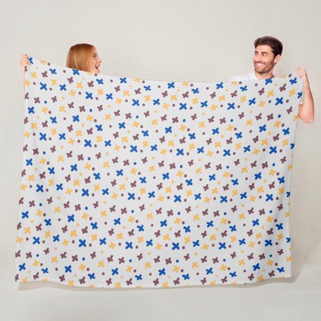 Modern Colourful Patterns Fleece Blanket (In Situ)