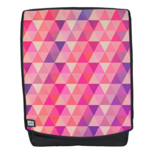 Modern Colourful Pink Purple Geometric Triangles Backpack