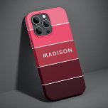 Modern Colourful Pinks Colorblock Personalised Nam iPhone 12 Pro Case<br><div class="desc">This colourful and modern design features a colorblock pattern in pink and plum with your personalised name #iphone #cases #iphonecases #electronics</div>