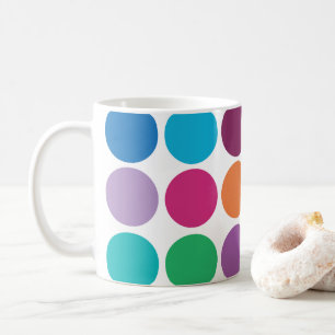 Modern Colourful Polka Dot  Coffee Mug