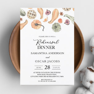 Modern Colourful Pumpkin Autumn  Invitation