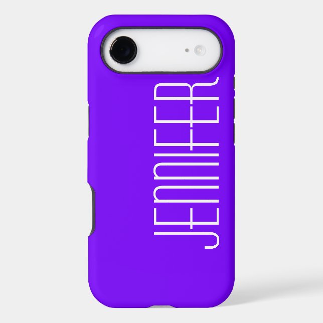 Modern Colourful Purple & White, Personalised Name (Back)