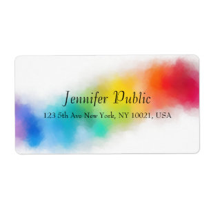 Modern Colourful Rainbow Colours Abstract Custom