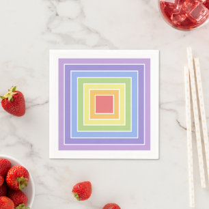 Modern Colourful Rainbow Colours Pattern Napkin