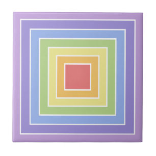 Modern Colourful Rainbow Colours Pattern Tile