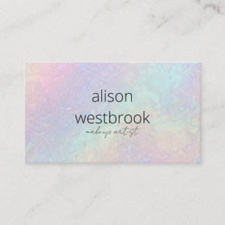 Modern Colourful Rainbow Gradient Beauty Business Card