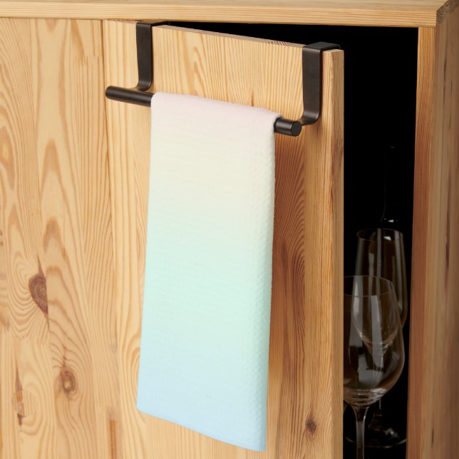 Modern colourful Rainbow gradient Watercolor paste Tea Towel (Thirds Fold)